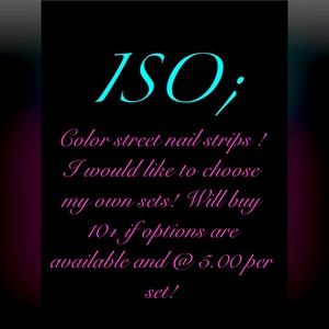 ISO; color street nail strips at discounted price!